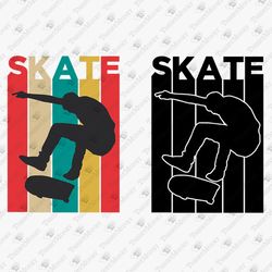 Skate Skateboarding Retro Vintage Skater Graphic Design SVG Cut File