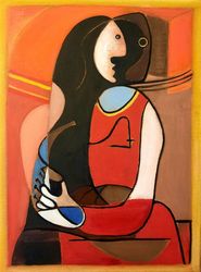 Pablo Picasso oil painting Woman portrait Cubism Copy oil painting Collection artwork Modern art