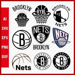 Brooklyn Nets Logo SVG - Brooklyn Nets SVG Cut Files - Brooklyn Nets PNG Logo, NBA Basketball Team, Nets Clipart Images