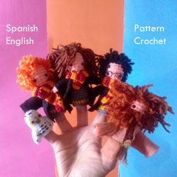 Finger puppets Harry Potter collection Crochet Pattern