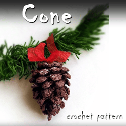 cone crochet pattern, brooch crochet pattern, amigurumi toy pattern, crochet diy, crochet tutorial, how to crochet