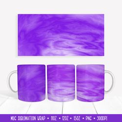 Purple Marble Mug Sublimation Design. Mug Full Wrap