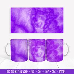 Purple Marble Mug Wrap Sublimation. Abstract Mug Design