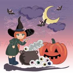 HOLIDAY OF THE DARKNESS Halloween Vector Illustration Set