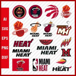 Miami Heat Logo SVG - Miami Heat SVG Cut Files - Miami Heat PNG Logo, NBA Basketball Team, Miami Heat Clipart Images