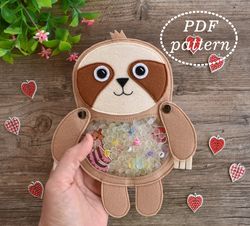 Felt Sloth I spy bag PDF Pattern, Busy Bag activity, Sensory toy