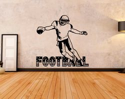 American Football Sticker, American Football Player, Sport, Wall Sticker Vinyl Decal Mural Art Decor