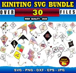 30 KINITING SVG BUNDLE - SVG, PNG, DXF, EPS, PDF Files For Print And Cricut