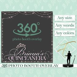 Quinceanera 360 Overlay Quinceanera 360 PhotoBooth XV Birthday Videobiith 15th Birthday 360 Booth Overlay Quince Spin