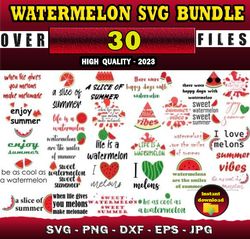 30 WATERMELON SVG BUNDLE - SVG, PNG, DXF, EPS, PDF Files For Print And Cricut