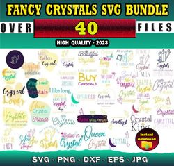 40 FANCY CRYSTALS SVG BUNDLE - SVG, PNG, DXF, EPS, PDF Files For Print And Cricut