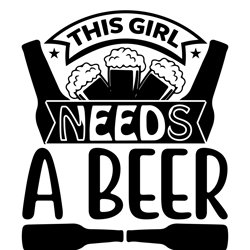 This-girl-needs-a-beer-Tshirt Design  Download by  Vectofreek