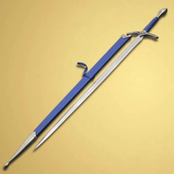 Glamdring Sword, Handmade Glamdring Sword of Gandalf with Cover Replica Sword Blue
