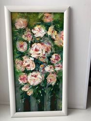 Roses Oil Painting Original Handmade Art
