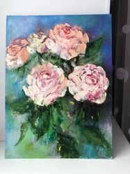 Roses Oil Painting Original Art handmade