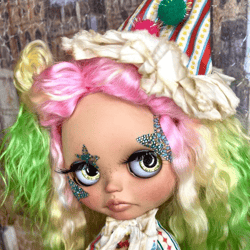 Blythe doll Clown colorful hair