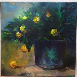 oil painting on canvas "lemons"