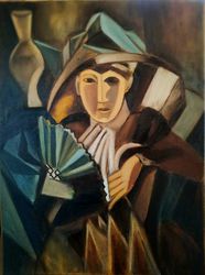 Oil painting Woman Picasso artwork Copy oil painting Original oil painting on canvas Artwork on wall Woman Cubism styl