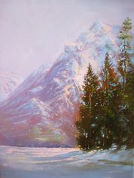 Montana Painting ORIGINAL OIL PAINTING on Canvas, Landscape Painting Original, Glacier National Park Art by "Walperion"