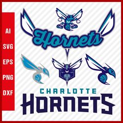 Charlotte Hornets Logo SVG - Charlotte Hornets SVG Files - Hornets PNG Logo, NBA Basketball Team, Clipart Images