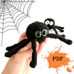 Crochet spider amigurumi pattern Halloween