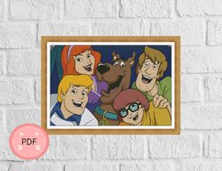 Scooby Doo Cross Stitch Pattern,Pdf,Instant Download,X Stitch Chart