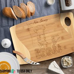 Personalized Cutting Board - Kitchen Measurement Chart, Bamboo Cutting board, Cooking Gift, Kitchen Tool, Gift