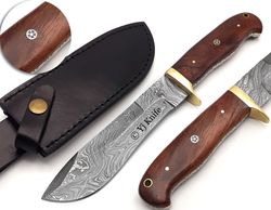 Custom Hand Forged, Damascus Steel Functional Skinner 11 inches, Bushcraft Knife, Daggers Battle Ready, With Sheath