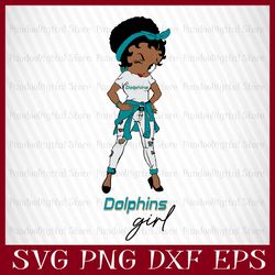 Betty Boop Dolphins Girl Svg, Betty Boop Dolphins Girl Nfl,  Betty Boop Svg, Betty Boop Nfl, Betty Boop Svg Files