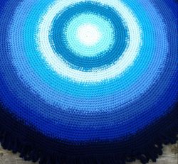 Round rug custom size, Crochet handmade rug, Interior crochet rug, Handmade Round rug