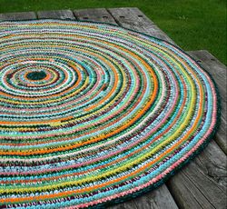 Handmade Round rug, Crochet handmade rug, Interior crochet rug