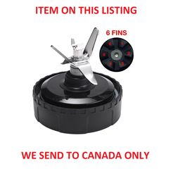 6 Fins Blender Blade & Gasket Nutri Ninja BL660 BL663 BL770 BL771 322KKU770 ITEM ON THIS LISTING WE SEND TO CANADA ONLY