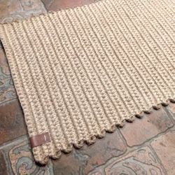 Crochet doormat Braided jute rug Rope door mat Welcome Rug