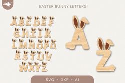 Easter bunny letters svg, Easter bunny ears svg bundle