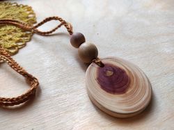 Handmade Breastfeeding Necklace for Mom, Wooden nursing necklace Boho, Juniper wood pendant necklace Rustic