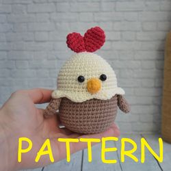 Crochet chicken pattern Crochet Easter chick toy pattern Amigurumi Easter chicken tutorial