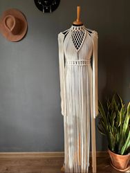 Macrame dress  with with shoulders is a beautiful accessorie for party for boho wedding for beach