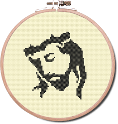 Jesus cross stitch pattern, religious catholic cross stitch sampler design, easy cross stitch template Instant Download