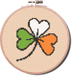 Shamrock cross stitch pattern St Patrick's day cross stitch Clover Modern cross stitch pattern pdf