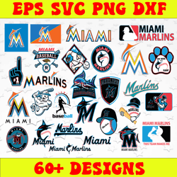 Bundle 28 Files Miami Marlins Baseball Team Svg, Miami Marlins SVG, MLB Team  svg, MLB Svg