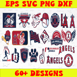 Bundle 20 Files Los Angeles Angels Baseball Team SVG ,Los Angeles Angels Svg, MLB Team  svg, MLB Svg, Png, Dxf, Eps