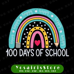 100 Days of School Rainbow Svg,Rainbow Pencil And Ruler,  School svg,Back to school svg, Cricut, svg files