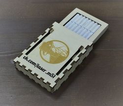 Digital Template Cnc Router Files Cnc Floor Cigarette Case Files for Wood Laser Cut Pattern