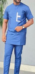 African men clothing, 2pics men sets, cotton fabric, different sizes and colors, men wesrs, traditional wears, weddingt,