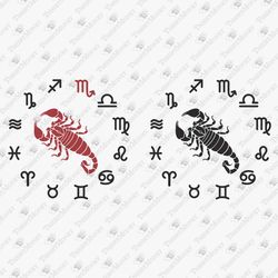 Scorpio Astrology Horoscope Zodiac Sign Vinyl Cut File Sublimation Graphic