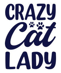 Crazy  Cat Lady  Typography Tshirt  Design