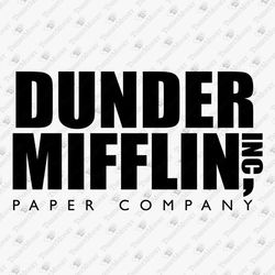 Dunder Mifflin Paper Company TV Show Graphic Design Vinyl Cut File