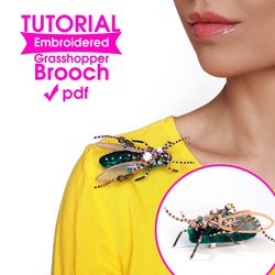 Embroidery Tutorial Grasshopper PDF DIY
