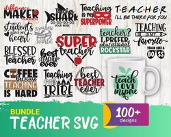 Teacher SVG Files, Teacher SVG Cut Files, Teacher PNG Designs, Teacher Cricut Files, Teacher Layered Images, Clipart