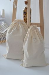 Market bags reusable. Storage and shopping bags for vegetables, fruits, grocery, food, bread. Zero waste sustainable